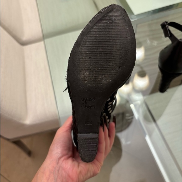 GUESS by Marciano Black and White Polka Dot Heels - Picture 10 of 11